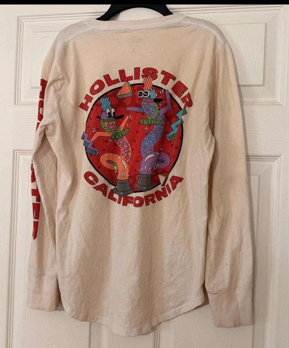 Hollister California Long Sleeve Graphic Tee Shirt Air Tube Dancer Size XS